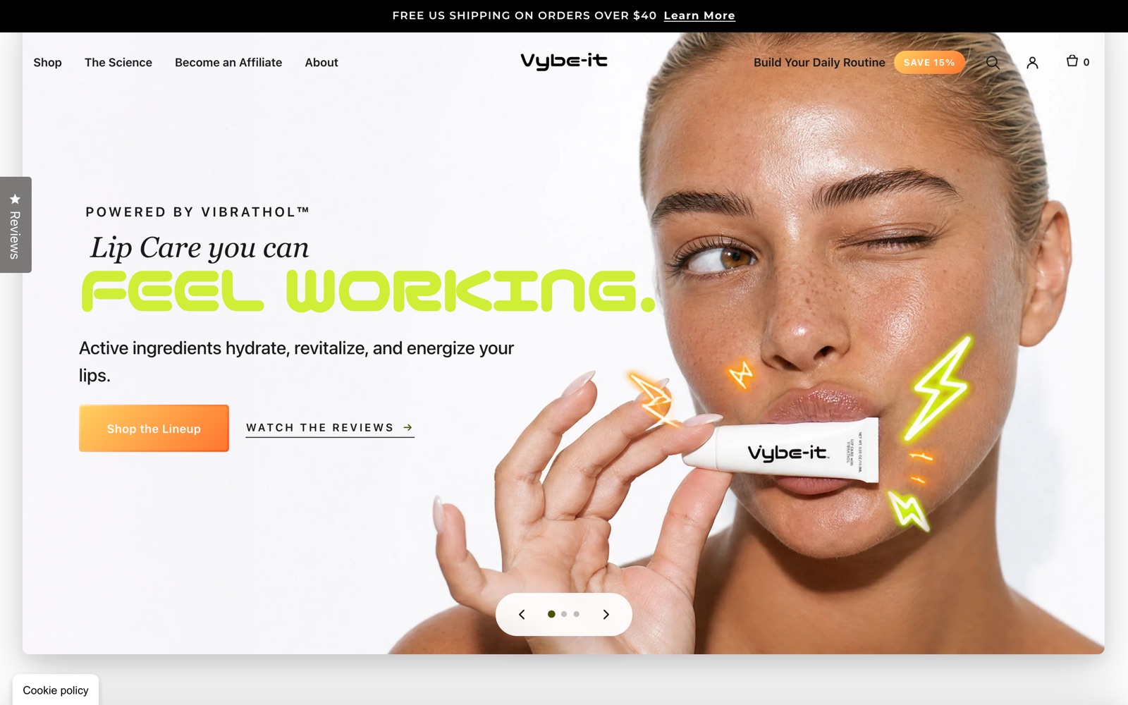 A live e-commerce store we built and work with, shown on the Site Engine